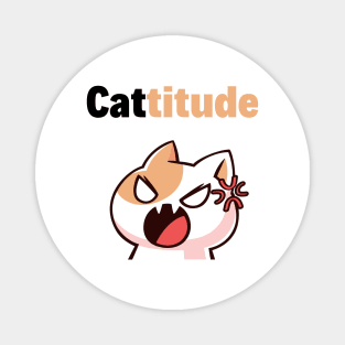 Moody Cat With A Cattitude Magnet